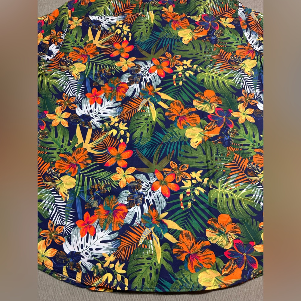 Alex Vando Tropical Button Down Short Sleeve shirt Size XL - Picture 4 of 5